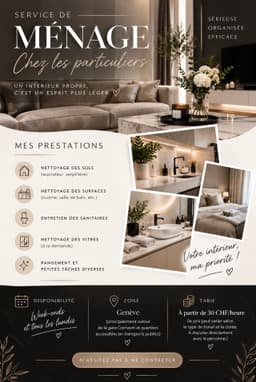 Service de ménage à domicile – Genève